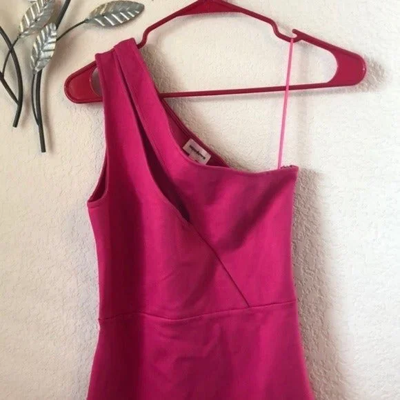 Revolve superdown asymmetrical mini dress pink one shoulder - Picture 4 of 9